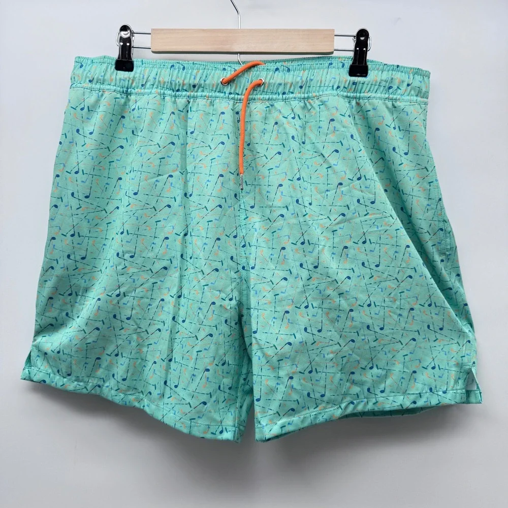 Robert Graham Swim Trunks Mens XL Teal New